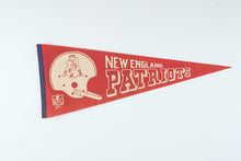 Load image into Gallery viewer, Vintage New England Patriots NFL Felt Pennant Pat Patriot Helmet 30 Inch

