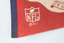 Load image into Gallery viewer, Vintage New England Patriots NFL Felt Pennant Pat Patriot Helmet 30 Inch
