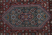 Load image into Gallery viewer, Hand Woven Persian Style Central Medallion Wool Area Rug 34 x 60 Red Blue Octagonal Design
