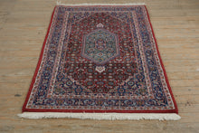 Load image into Gallery viewer, Hand Woven Persian Style Central Medallion Wool Area Rug 34 x 60 Red Blue Octagonal Design

