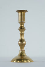Load image into Gallery viewer, Solid Brass Candlestick – Slender Turned Stem with Round Base – 7.25” Tall Classic Décor
