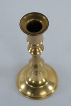 Load image into Gallery viewer, Solid Brass Candlestick – Slender Turned Stem with Round Base – 7.25” Tall Classic Décor
