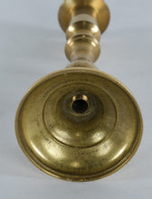 Load image into Gallery viewer, Solid Brass Candlestick – Slender Turned Stem with Round Base – 7.25” Tall Classic Décor
