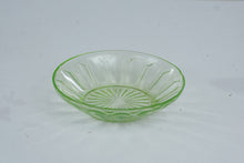 Load image into Gallery viewer, Vintage Hocking Colonial Knife and Fork Green Depression Glass Bowl 7 Inch

