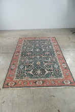 Load image into Gallery viewer, Pakistani Peshawar Hand Knotted Wool Rug Green Coral 71 x 106
