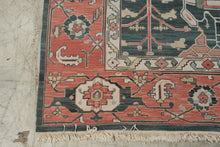 Load image into Gallery viewer, Pakistani Peshawar Hand Knotted Wool Rug Green Coral 71 x 106
