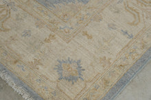 Load image into Gallery viewer, Pakistani Peshawar Chobi Hand Knotted Wool Rug Blue Ivory 71 x 107
