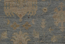 Load image into Gallery viewer, Pakistani Peshawar Chobi Hand Knotted Wool Rug Blue Ivory 71 x 107
