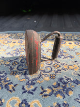 Load image into Gallery viewer, Antique Cast Iron Sad Iron with Handle – Primitive Red Trim Press Iron
