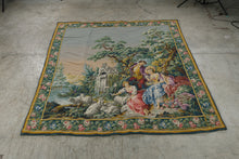 Load image into Gallery viewer, Vintage French Aubusson Style Berger Galant Jacquard Tapestry 76 x 84
