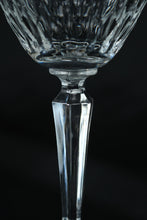 Load image into Gallery viewer, Cut Crystal Wine Glasses with Faceted Stems, AMS1 Pattern by American Stemware, Set of Seven
