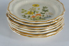 Load image into Gallery viewer, Mikasa Garden Club Fresh Floral Salad Plates Set of 7 Vintage Japan New Old Stock
