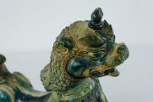 Load image into Gallery viewer, Seven Moons Studios Foo Dog Guardian Sculpture – 1956 Glazed Stoneware Chinese Lion, 13” Tall
