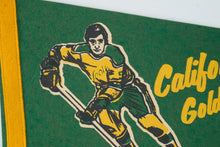 Load image into Gallery viewer, Vintage California Golden Seals NHL Felt Pennant 1970s Hockey Player 30 Inch
