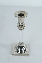 Load image into Gallery viewer, Silver Tone Candlestick With Clear Lucite Column
