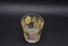 Load image into Gallery viewer, Vintage Cera Glass CGP27 Gold Geometric Old Fashioned Glasses Set of 7

