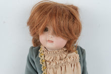 Load image into Gallery viewer, Porcelain Girl Doll 16 Inch Auburn Hair Victorian Dress Green Velvet Jacket
