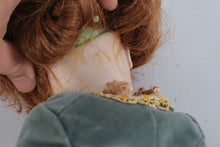 Load image into Gallery viewer, Porcelain Girl Doll 16 Inch Auburn Hair Victorian Dress Green Velvet Jacket
