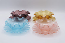 Load image into Gallery viewer, 1960s Indiana Glass Italian Colony Waffle Ruffled Dessert Bowls Set of 4
