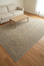 Load image into Gallery viewer, Pakistani Haji Jalili Hand Knotted Wool Rug 8 x 11 Neutral Blue

