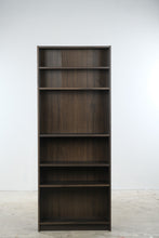 Load image into Gallery viewer, 80 Inch Tall IKEA BILLY Dark Brown Wood Effect Bookcase with Adjustable Shelves

