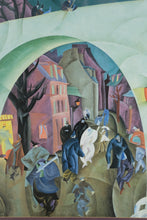 Load image into Gallery viewer, Modernist Art Print of The Green Bridge II by Lyonel Feininger Framed 27 x 32
