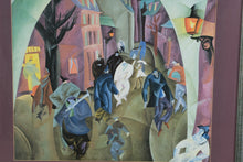 Load image into Gallery viewer, Modernist Art Print of The Green Bridge II by Lyonel Feininger Framed 27 x 32

