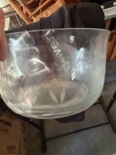 Load image into Gallery viewer, Vintage Etched Clear Glass Mixing or Serving Bowl – Floral &amp; Leaf Pattern

