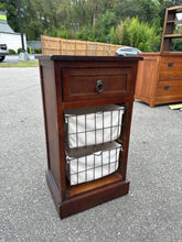 Load image into Gallery viewer, Compact Wood Cabinet with Wire Basket Drawers

