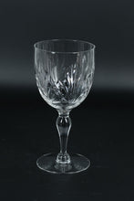 Load image into Gallery viewer, Set of 8 Cut Crystal Wine Glasses – Elegant Vertical Wedge Pattern
