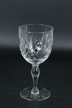 Load image into Gallery viewer, Set of 8 Cut Crystal Wine Glasses – Elegant Vertical Wedge Pattern
