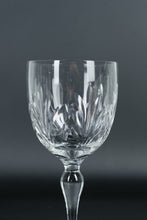 Load image into Gallery viewer, Set of 8 Cut Crystal Wine Glasses – Elegant Vertical Wedge Pattern
