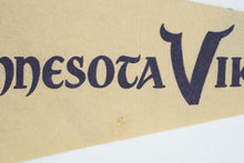 Load image into Gallery viewer, Vintage Minnesota Vikings NFL Felt Pennant 1967 Helmet Logo 30 Inch
