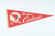 Load image into Gallery viewer, Vintage St Louis Cardinals NFL Felt Pennant 1960s Football Helmet 30 Inch
