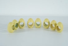 Load image into Gallery viewer, Set of 8 Yellow Wooden Egg Shaped Napkin Holders
