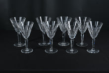 Load image into Gallery viewer, Set of 8 Waterford Crystal Sheila Claret Wine Glasses – Stamped – 7” Tall
