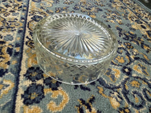 Load image into Gallery viewer, Vintage Pressed Glass Bowl – 6&quot; Cut Crystal Design, Clear Heavy Glass Dish
