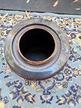 Load image into Gallery viewer, Antique Brown Glazed Stoneware Preserve Jar – Cylindrical Crock with Rolled Rim
