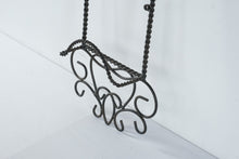 Load image into Gallery viewer, Black Metal Scrollwork Wall Decor Vertical Wrought Iron Style 32 Inch
