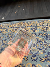 Load image into Gallery viewer, Vintage Clear Glass Candlestick Holder – Square Base Taper Candle Stand
