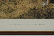 Load image into Gallery viewer, Framed Heywood Hardy Print “A Short Cut to the Meet” – Equestrian Fox Hunting Scene (32&quot; x 25&quot;)
