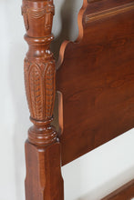 Load image into Gallery viewer, American Drew Queen Rice Carved Poster Bed – Solid Cherry
