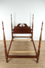 Load image into Gallery viewer, American Drew Queen Rice Carved Poster Bed – Solid Cherry
