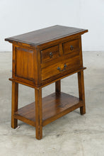 Load image into Gallery viewer, Solid Wood Three Drawer End Table with Shelf Rustic Traditional Nightstand
