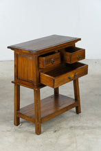 Load image into Gallery viewer, Solid Wood Three Drawer End Table with Shelf Rustic Traditional Nightstand
