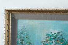 Load image into Gallery viewer, Mid Century Modern Cityscape Oil Painting on Canvas 43x33 Framed
