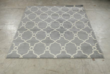 Load image into Gallery viewer, Adana Collection Gray Trellis Area Rug 5 x 7 Machine Made

