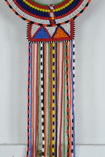 Load image into Gallery viewer, Maasai Beaded Collar Necklace Wall Hanging African Tribal Beadwork 44 Inch
