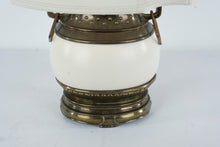 Load image into Gallery viewer, Chapman Style Urn Table Lamp Cream Glaze Brass Mounts White Shade
