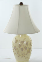 Load image into Gallery viewer, Pair of Alabaster Floral Relief Table Lamps
